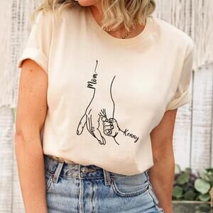 Mom Shirt From Children, Personalized Mom &  Hands Shirt